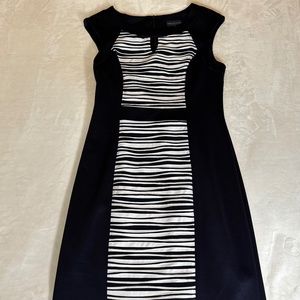 Womens Connected Apparel Blue and White Striped Sleeveless Dress Size 10